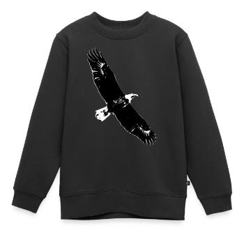 Aigle royal - Sweat Premium enfant bio - noir - Devant - AI Model Kid Female (0cm)
