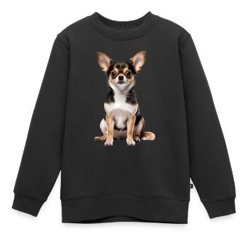 Chihuahua - Kinder Premium Organic Sweatshirt - Schwarz - Vorne - AI Model Kid Female (0cm)