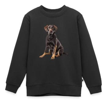 Labrador - Kinder Premium Organic Sweatshirt - Schwarz - Vorne - AI Model Kid Female (0cm)