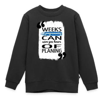 fun fathersday computer language awesome computers - Kinder Premium Organic Sweatshirt - Schwarz - Vorne - AI Model Kid Female (0cm)