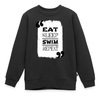 anniversaire sport maillot de bain apnée amour humour - Sweat Premium enfant bio - noir - Devant - AI Model Kid Female (0cm)
