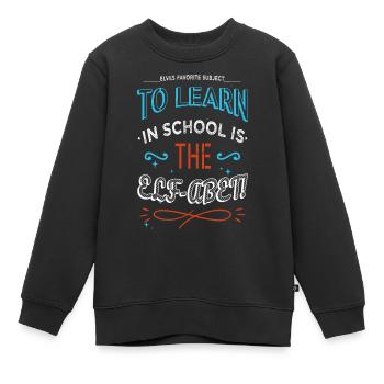 Christmas Present Christmas Tree Quote Beards - Kids Premium Organic Sweatshirt - black - Front - AI Model Kid Female (0cm)