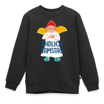 Das Sams Als Engel Verkleidet Endlich Samstag - Kinder Premium Organic Sweatshirt - Schwarz - Vorne - AI Model Kid Female (0cm)