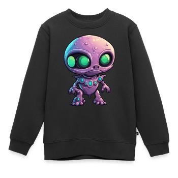 Alien / Außerirdisch / Ovni / Zone 51 / Tout / Mars - Sweat Premium enfant bio - noir - Devant - AI Model Kid Female (0cm)