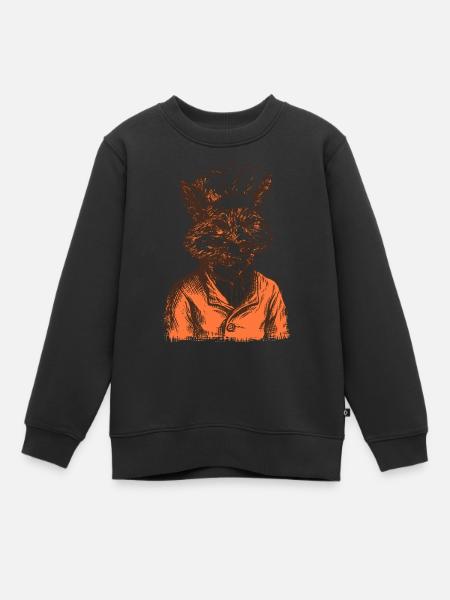 Le chef du renard - Sweat Premium enfant bio - noir