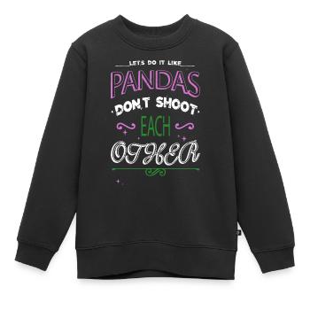 citation dictons désarmement idée présente - Sweat Premium enfant bio - noir - Devant - AI Model Kid Female (0cm)