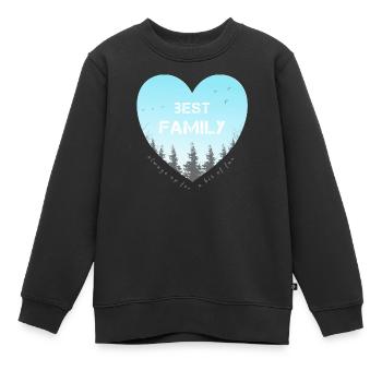 Meilleure famille - Sweat Premium enfant bio - noir - Devant - AI Model Kid Female (0cm)
