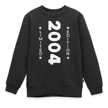 2004 LIMITED EDITION - Kids Premium Organic Sweatshirt - black - Front - AI Model Kid Female (0cm)