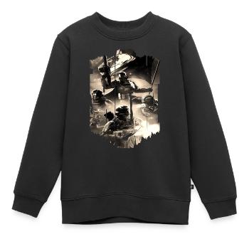 Computer-PC-Spieltechnologie Gamer-Gaming Modern - Kinder Premium Organic Sweatshirt - Schwarz - Vorne - AI Model Kid Female (0cm)