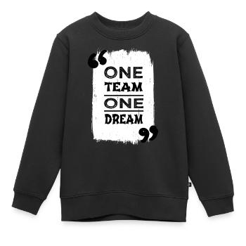 humor birthday present harmonious unity quote - Kids Premium Organic Sweatshirt - black - Front - AI Model Kid Female (0cm)
