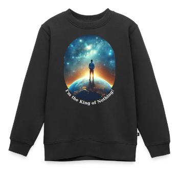Ich bin der König des Nichts - Kinder Premium Organic Sweatshirt - Schwarz - Vorne - AI Model Kid Female (0cm)