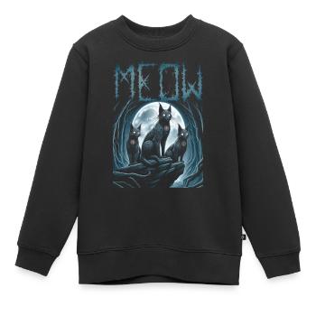 Black Metal, Cat Goth et Death Metal - Sweat Premium enfant bio - noir - Devant - AI Model Kid Female (0cm)