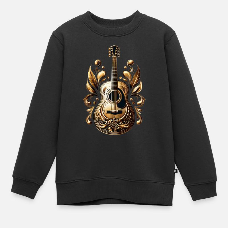 guitar - Kids Premium Organic Sweatshirt - black