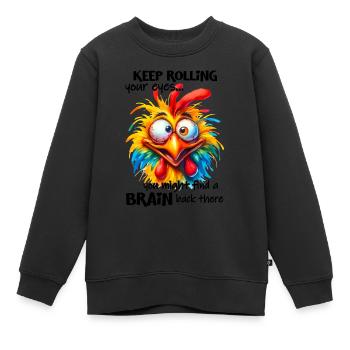 Tier Huhn Henne Bunte Farm Isolierter Hahn - Kinder Premium Organic Sweatshirt - Schwarz - Vorne - AI Model Kid Female (0cm)