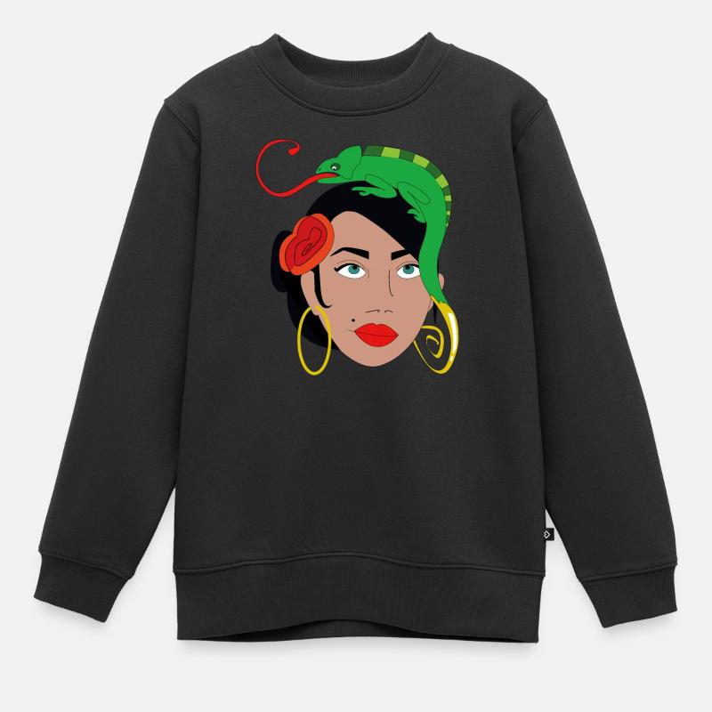 Fille caméléon - Sweat Premium enfant bio - noir