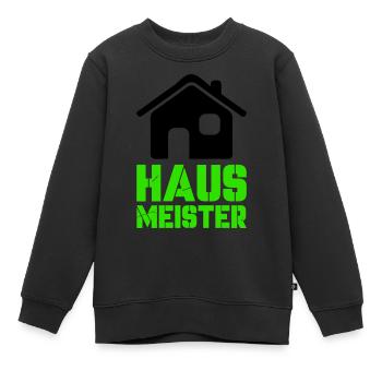 hausmeister 1 - Kinder Premium Organic Sweatshirt - Schwarz - Vorne - AI Model Kid Female (0cm)