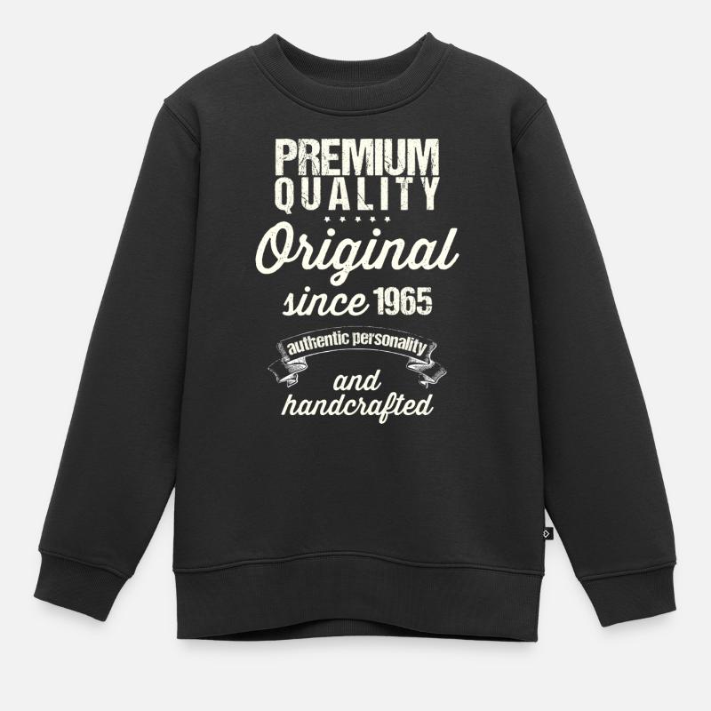 Né en 1965 - Sweat Premium enfant bio - noir