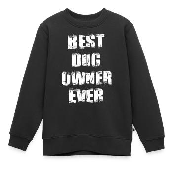 Bester Hundehalter - Kinder Premium Organic Sweatshirt - Schwarz - Vorne - AI Model Kid Female (0cm)