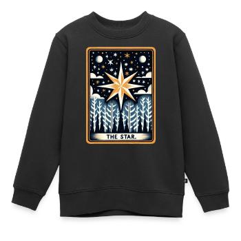 Der Stern - Kinder Premium Organic Sweatshirt - Schwarz - Vorne - AI Model Kid Female (0cm)