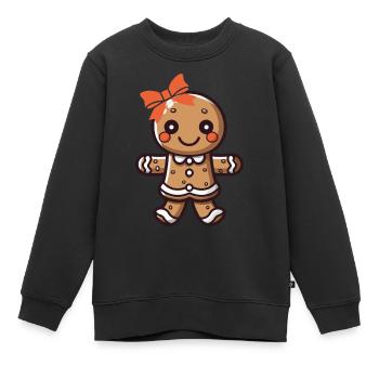 Lebkuchen Girl - Kinder Premium Organic Sweatshirt - Schwarz - Vorne - AI Model Kid Female (0cm)