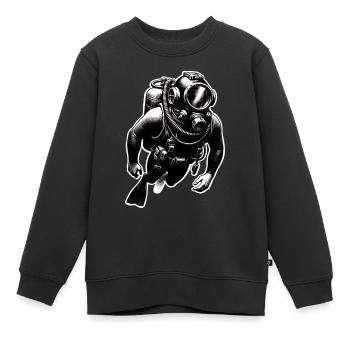 Tauchen Taucher - Kinder Premium Organic Sweatshirt - Schwarz - Vorne - AI Model Kid Female (0cm)