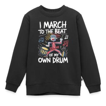 Dein eigener musikalischer Takt - Kinder Premium Organic Sweatshirt - Schwarz - Vorne - AI Model Kid Female (0cm)