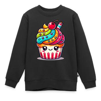 Cupcake - Sweat Premium enfant bio - noir - Devant - AI Model Kid Female (0cm)