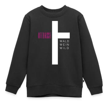 Croix de Saint-Jean - Sweat Premium enfant bio - noir - Devant - AI Model Kid Female (0cm)