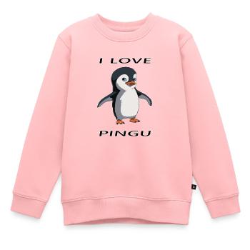 Design de pingouin mignon - Sweat Premium enfant bio - rose - Devant - AI Model Kid Female (0cm)
