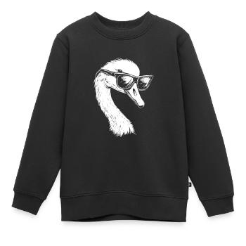 Lunettes de soleil Cool Swan Été - Sweat Premium enfant bio - noir - Devant - AI Model Kid Female (0cm)