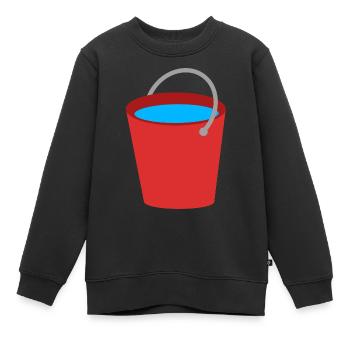 Seau rempli d’eau - Sweat Premium enfant bio - noir - Devant - AI Model Kid Female (0cm)