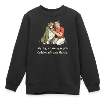 L’éducation de mon chien... - Sweat Premium enfant bio - noir - Devant - AI Model Kid Female (0cm)
