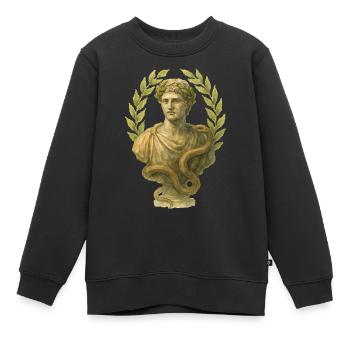 Statue Rome Aquarelle - Sweat Premium enfant bio - noir - Devant - AI Model Kid Female (0cm)