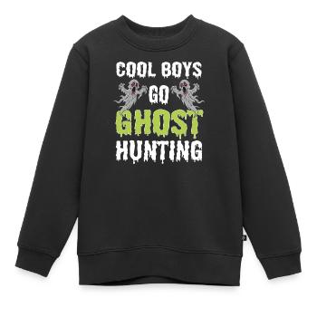 Geisterjagd Ghost Hunting - Kinder Premium Organic Sweatshirt - Schwarz - Vorne - AI Model Kid Female (0cm)