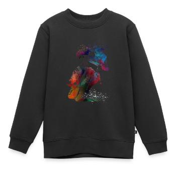Art du sport automobile #motor #sport - Sweat Premium enfant bio - noir - Devant - AI Model Kid Female (0cm)