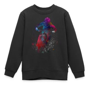 Art du sport automobile #motor #sport - Sweat Premium enfant bio - noir - Devant - AI Model Kid Female (0cm)