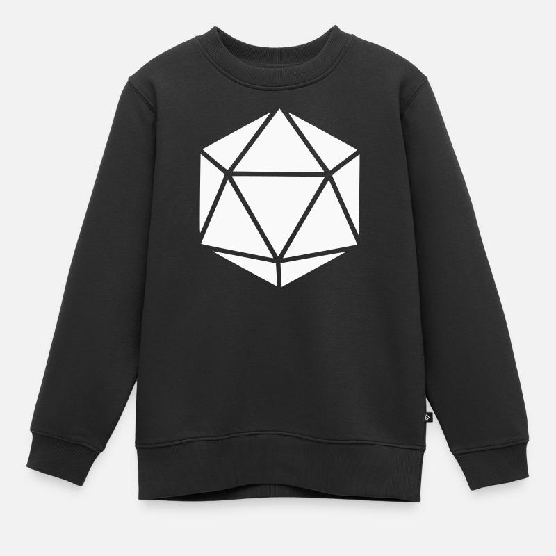 Diamant polyédrique géométrique - Sweat Premium enfant bio - noir