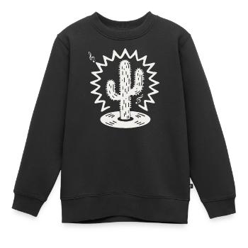 Silhouette de la sérénade du cactus - Sweat Premium enfant bio - noir - Devant - AI Model Kid Female (0cm)