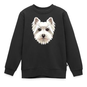 Malteser Kleiner Maltese Hund Liebe Süße Malteser - Kinder Premium Organic Sweatshirt - Schwarz - Vorne - AI Model Kid Female (0cm)