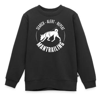 Chiens de chasse de piste Basenji Chiens de recherche sportive Wilsigns - Sweat Premium enfant bio - noir - Devant - AI Model Kid Female (0cm)
