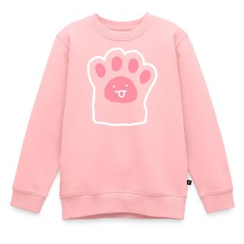 Petit Griffonnage Chat Rose Mignon - Sweat Premium enfant bio - rose - Devant - AI Model Kid Female (0cm)