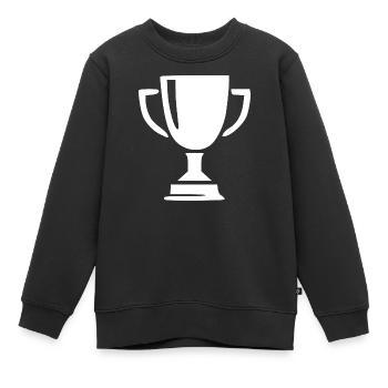 Pokal Sieg Geschenk Sportler - Kinder Premium Organic Sweatshirt - Schwarz - Vorne - AI Model Kid Female (0cm)