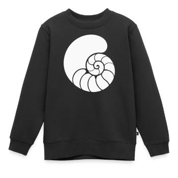 Spiral Pattern Shell - Kids Premium Organic Sweatshirt - black - Front - AI Model Kid Female (0cm)