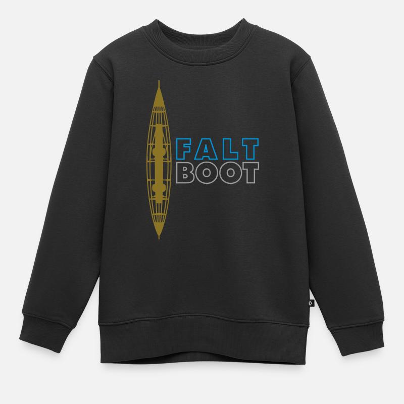 Faltboot - Kinder Premium Organic Sweatshirt - Schwarz