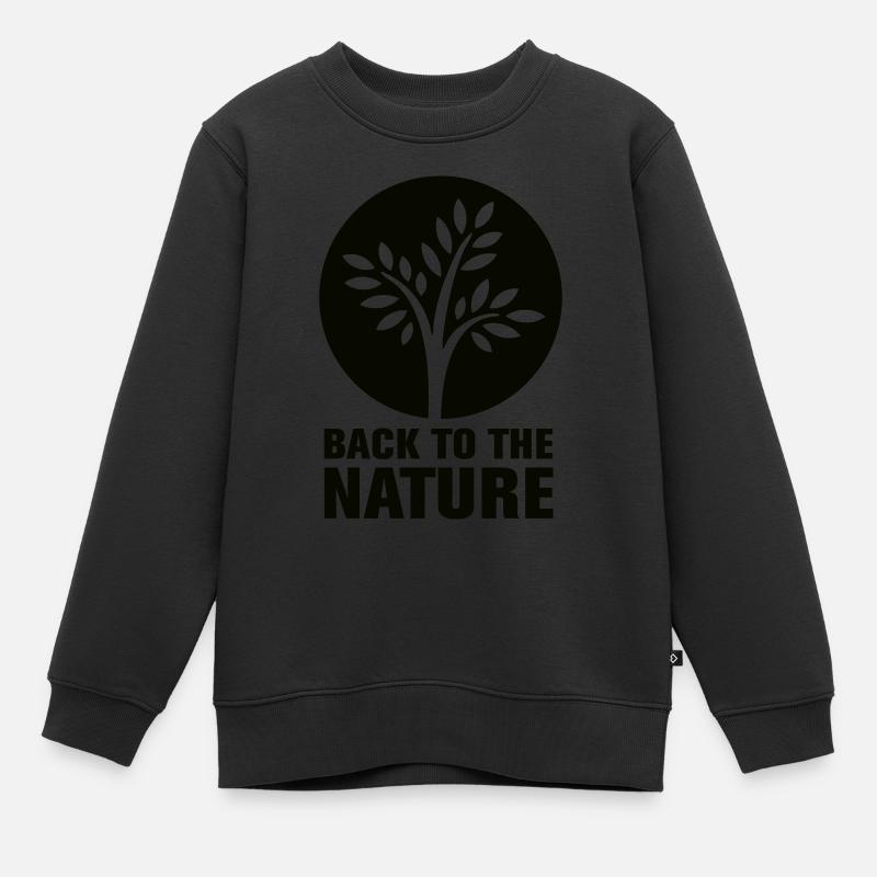 back2nature - Sweat Premium enfant bio - noir