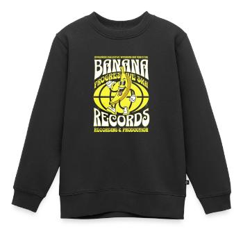 Banana Records Comic Character - Kinder Premium Organic Sweatshirt - Schwarz - Vorne - AI Model Kid Female (0cm)