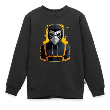 Cyborg Mit Hoodie - Kinder Premium Organic Sweatshirt - Schwarz - Vorne - AI Model Kid Female (0cm)