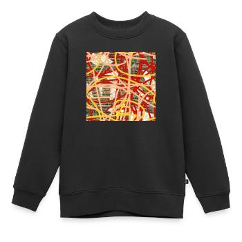Echantillons de riz - Sweat Premium enfant bio - noir - Devant - AI Model Kid Female (0cm)