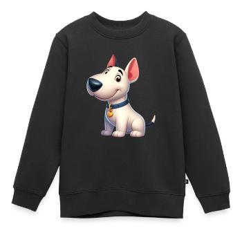 Bullterrier - Kinder Premium Organic Sweatshirt - Schwarz - Vorne - AI Model Kid Female (0cm)