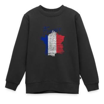 france France - Sweat Premium enfant bio - noir - Devant - AI Model Kid Female (0cm)